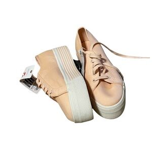 Superga Platform Sneakers- Pink Platfrom Sneakers- size 6.5 pink tennis shoes
